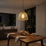 Opviq Lámpara de Araña de Metal con Acabado Dorado y Altura Ajustable